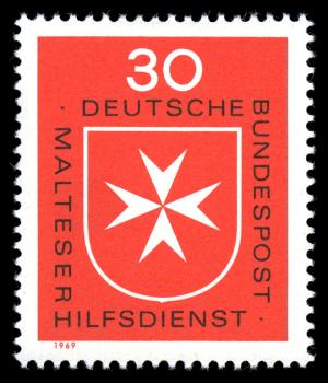 BRD 1969. Michel # 600. Malteserkors. Postfriskt merke