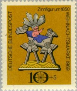 BRD 1969. Michel # 610. Julefrimerke. Postfriskt merke