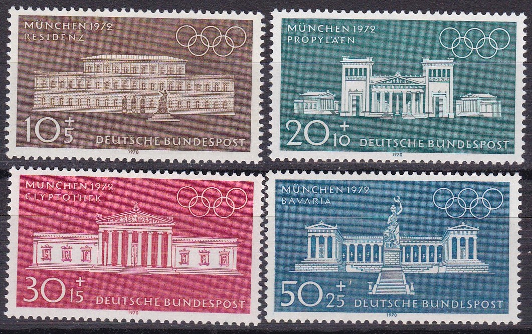 BRD 1970. Michel # 624-627. OL i Münxhen. Postfrisk serie