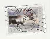 REINSDYR NORSK FAUNA POSTKLIPP