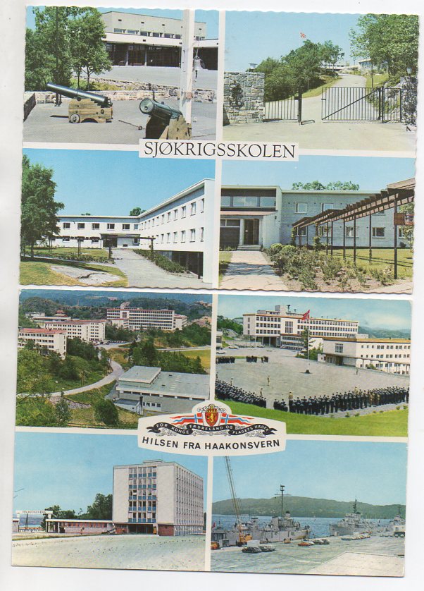 Bergen Sjøkrigsskolen 2 storformat farger ubrukte