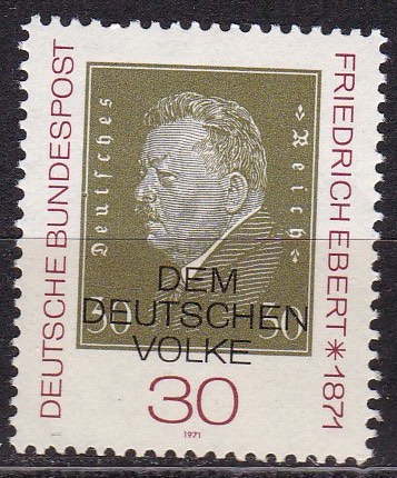 BRD 1971. Michel # 659. Friedrich Ebert. Postfriskt merke