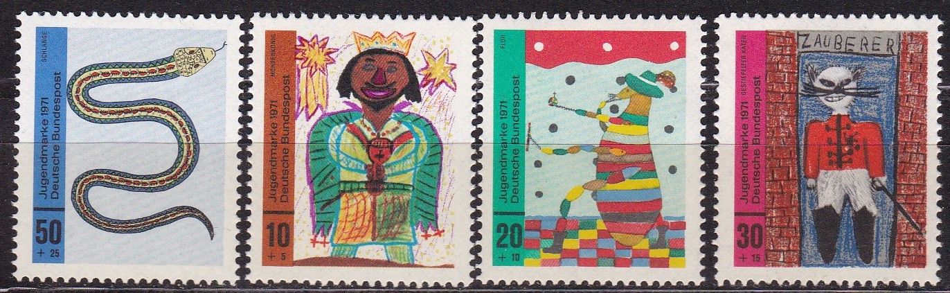 BRD 1971. Michel # 660-663. Barnetegninger. Postfrisk serie