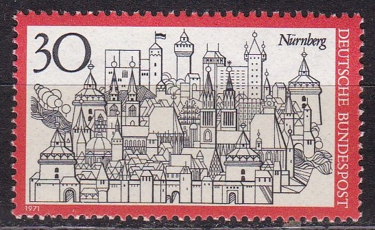 BRD 1971. Michel # 678. Nuremberg. Postfriskt merke