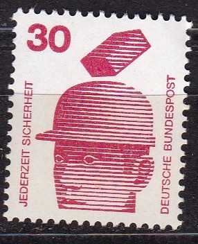 BRD 1971. Michel # 694. Ulykkeforebygging 30 pf. Postfriskt merke