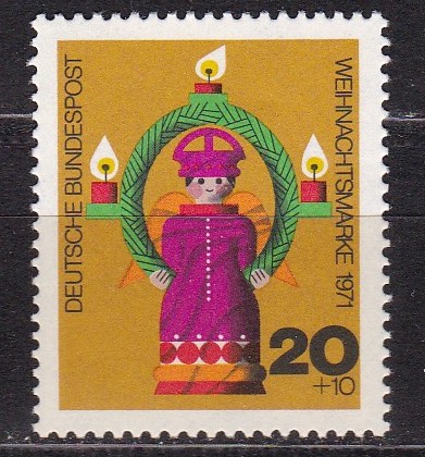 BRD 1971. Michel # 709. Julefrimerke. Postfriskt merke
