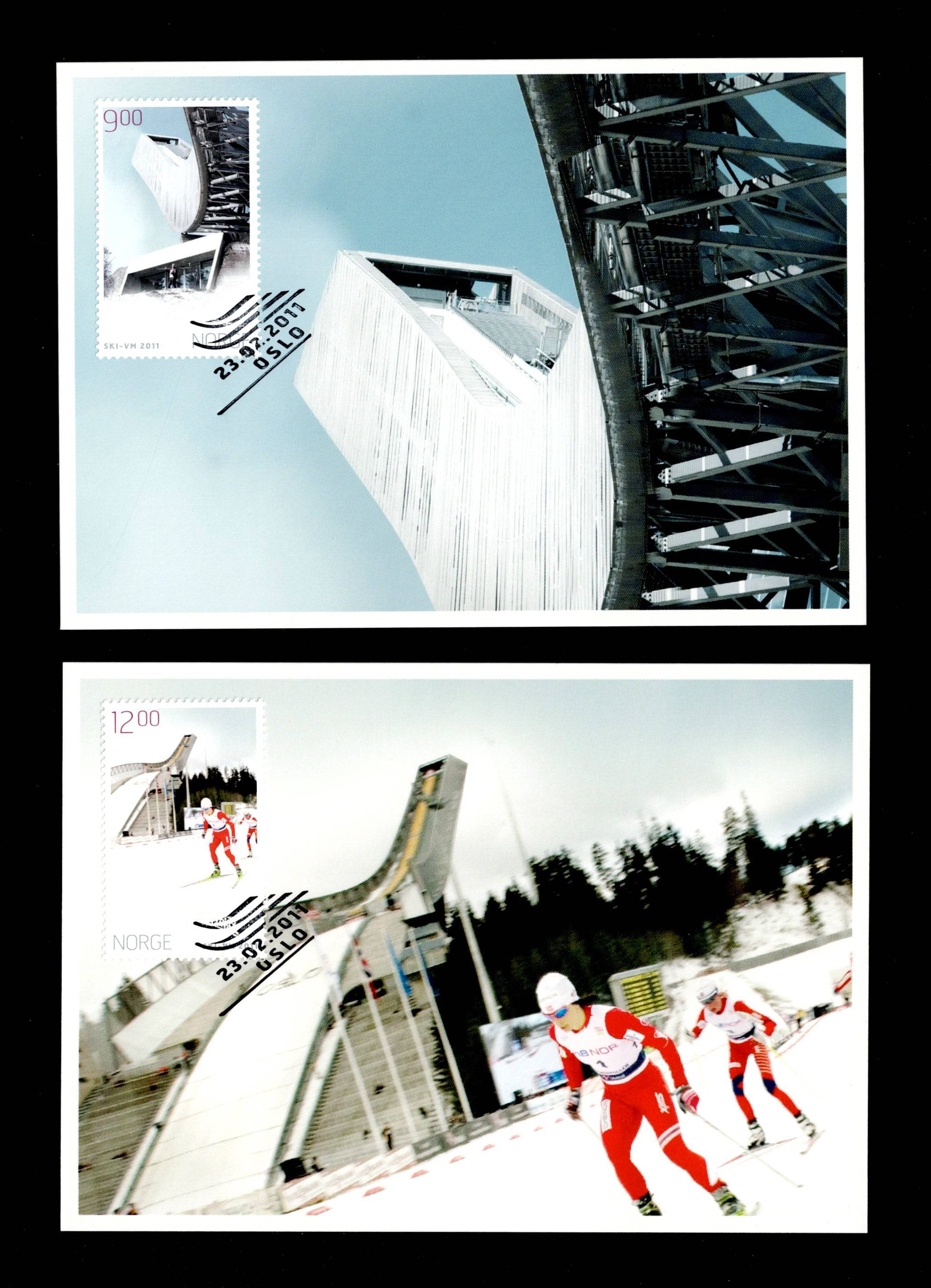 FDC 2011 NK1779-80 SKI-VM på kort