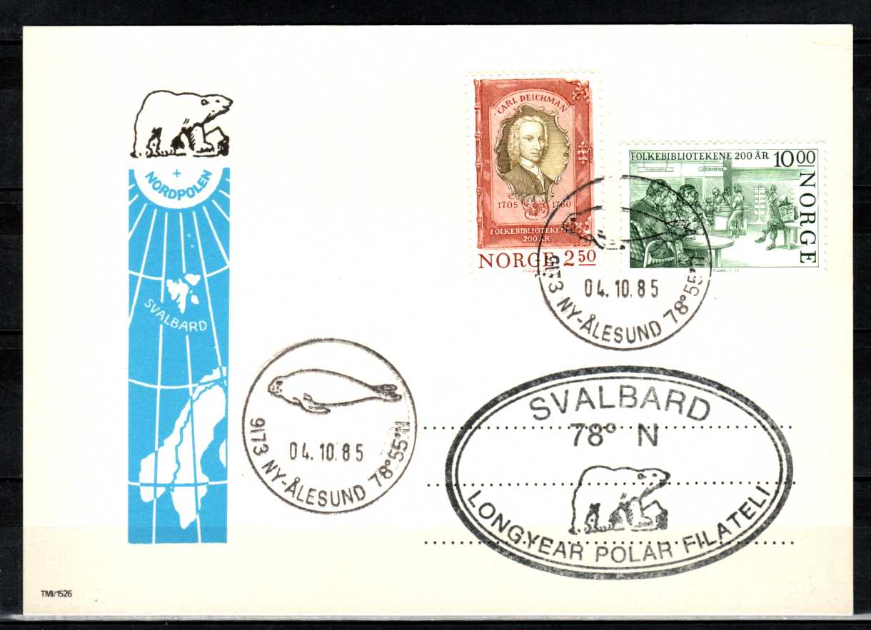 FDC HK 982-83 stemplet Ny-Ålesund