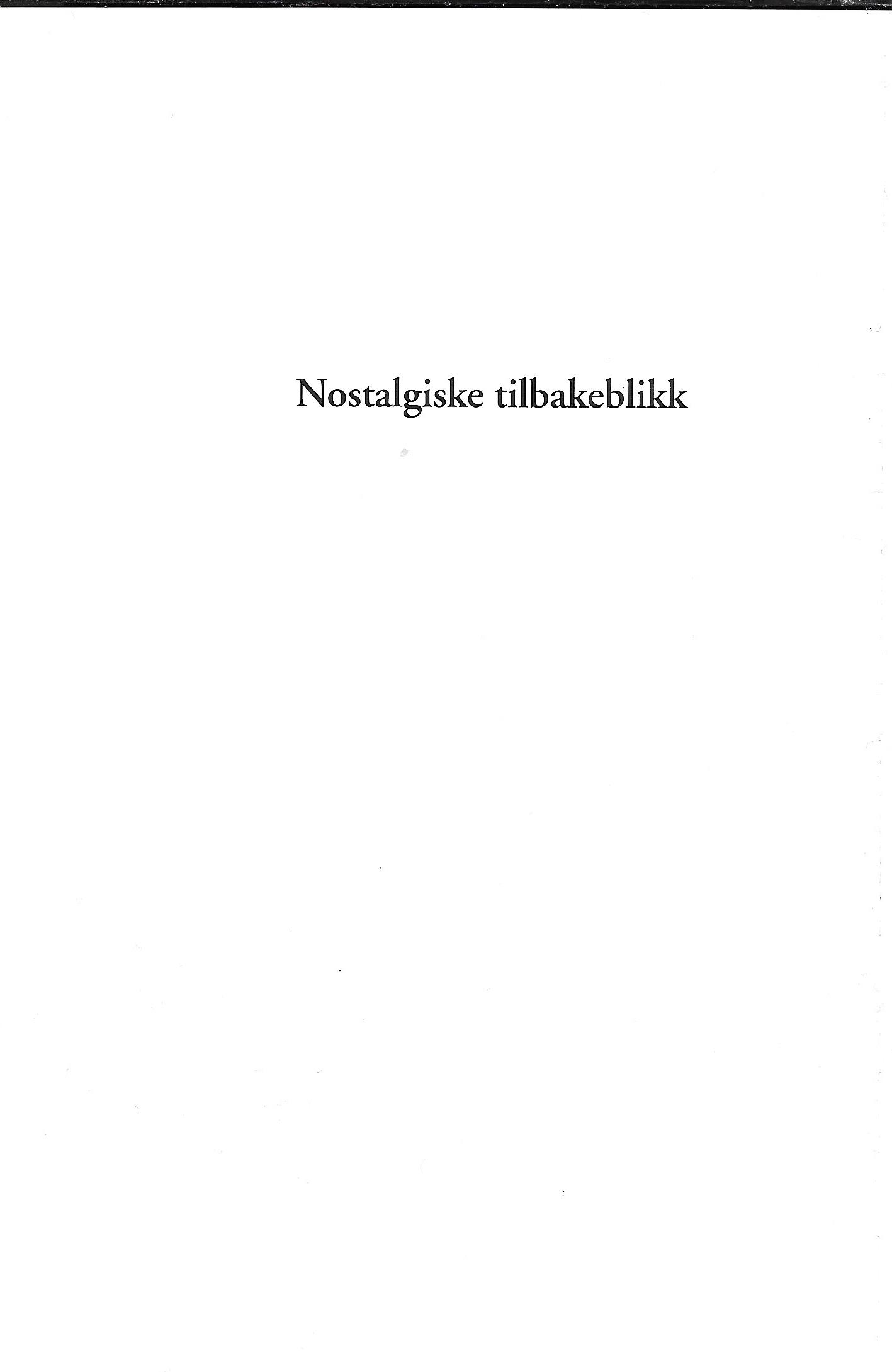 JO GJERSTAD: NOSTALGISKE TILBAKEBLIKK