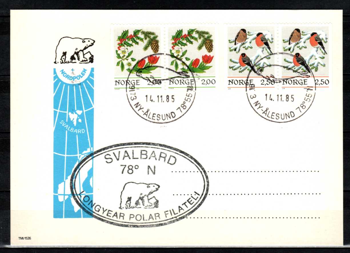FDC HK 986-87 stemplet Ny-Ålesund