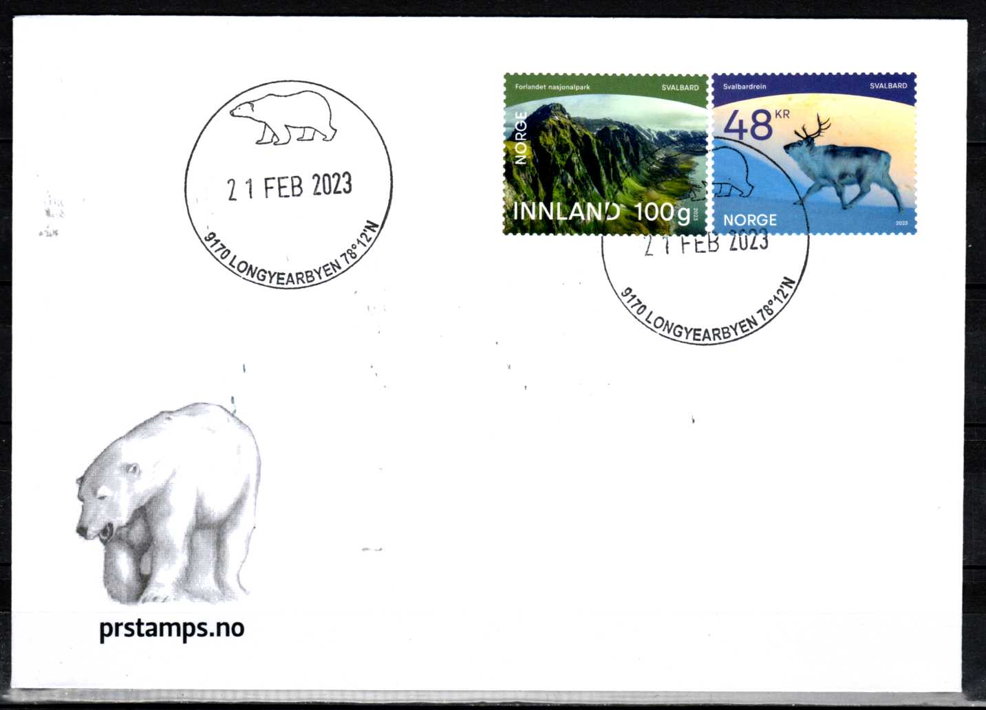 FDC HK 2089-90 stemplet Longyearbyen