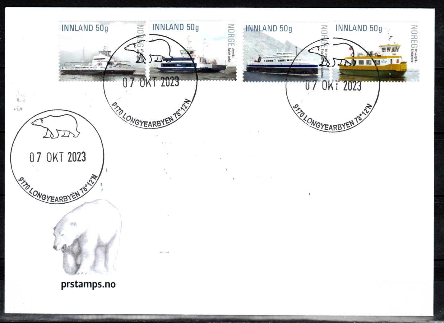 FDC HK 2105-08 stemplet Longyearbyen