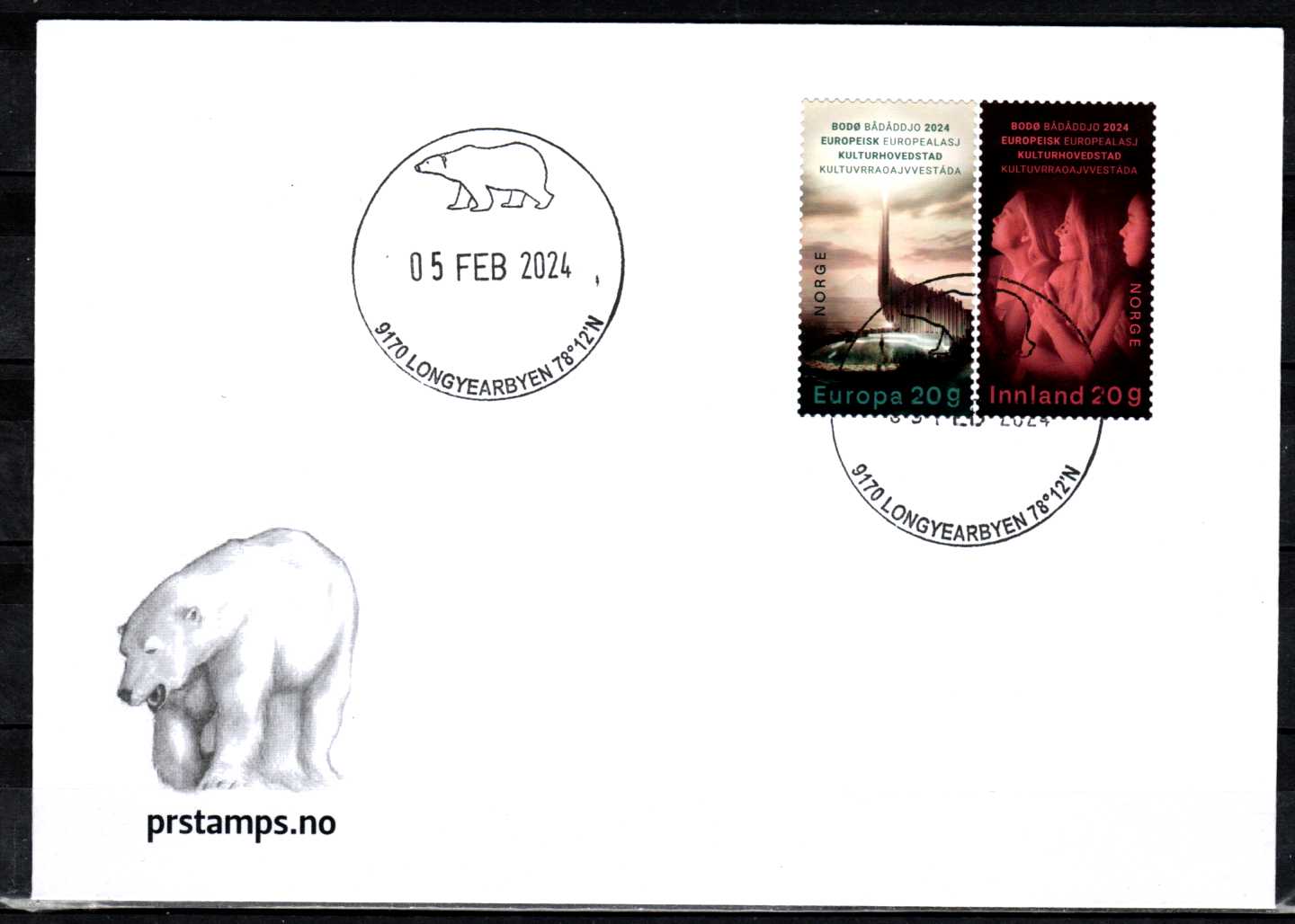 FDC HK 2113-14 stemplet Longyearbyen