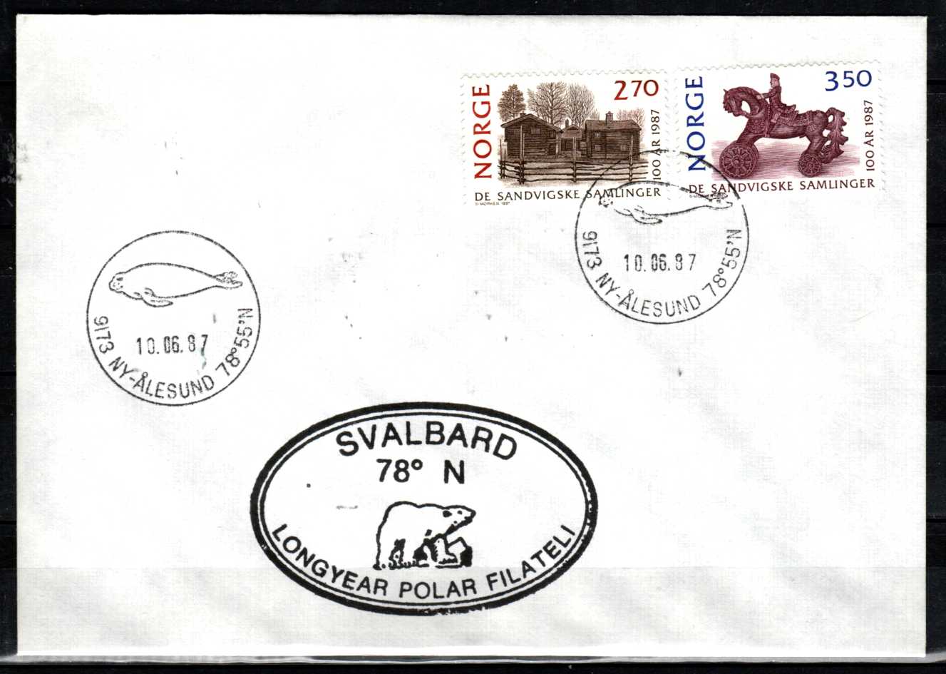 FDC HK 1019-20 stemplet Ny-Ålesund