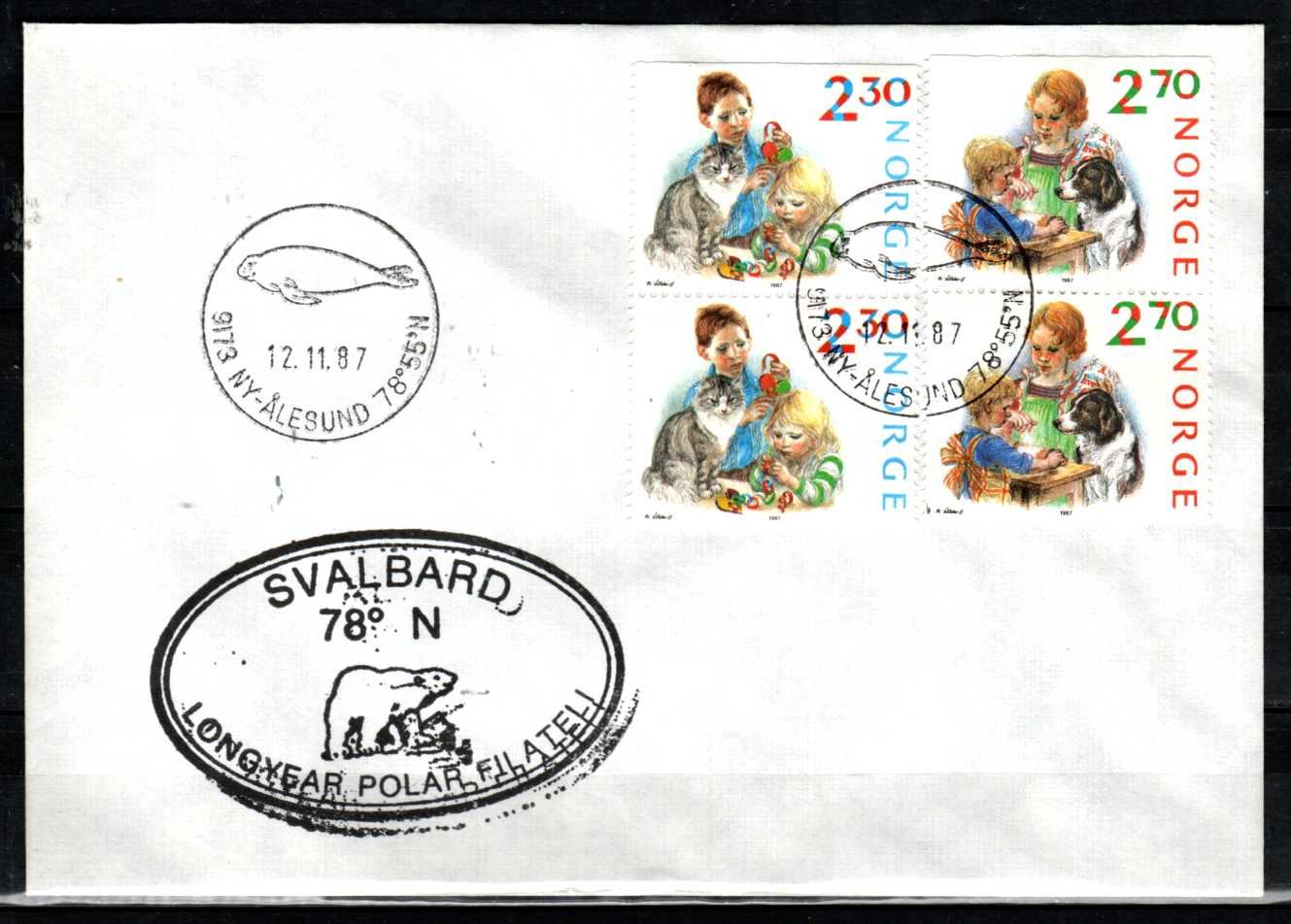 FDC HK 1032-33 stemplet Ny-Ålesund