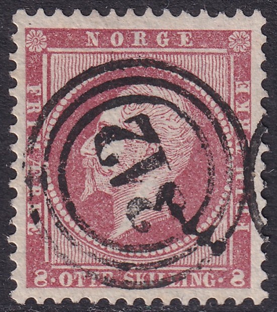Nk 5. 8 skilling Oscar I 3-rings 312