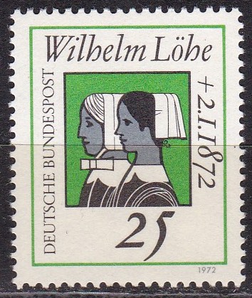 BRD 1972. Michel # 710. Wilhelm Löhe. Postfriskt merke