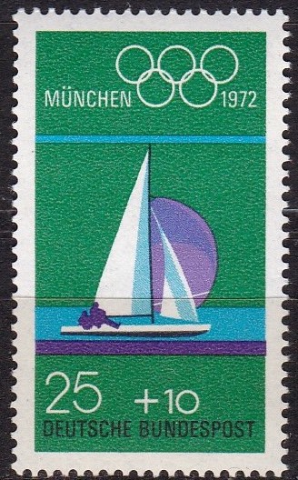 BRD 1972. Michel # 720. OL i München. 25 pf. Postfriskt merke