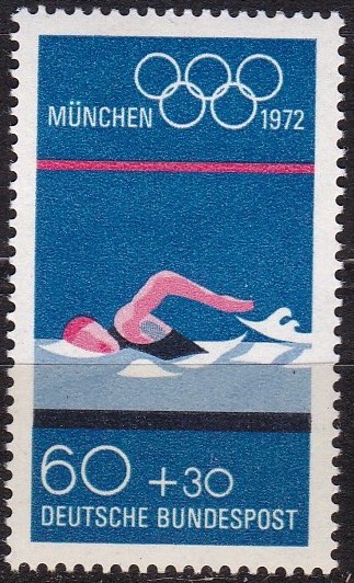BRD 1972. Michel # 722. OL i München. 60 pf. Postfriskt merke