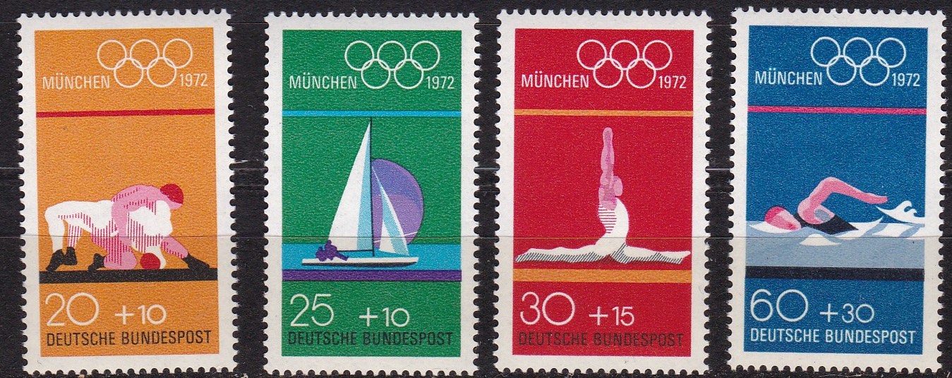 BRD 1972. Michel # 719-722.OL i München. Postfrisk serie