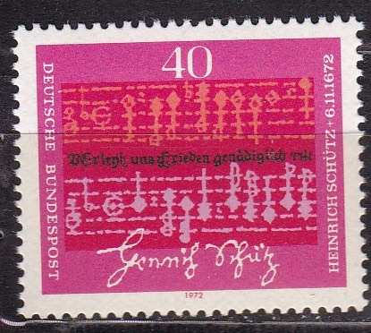 BRD 1972. Michel # 741. Heinrich Schütz. Postfriskt merke