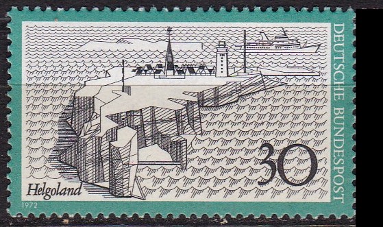 BRD 1972. Michel # 746. Heligoland og Heidelberg. 30 pf. Postfriskt merke