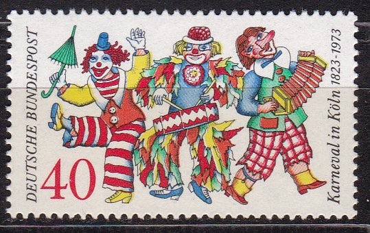 BRD 1972. Michel # 748. Køln-karneval. Postfriskt merke