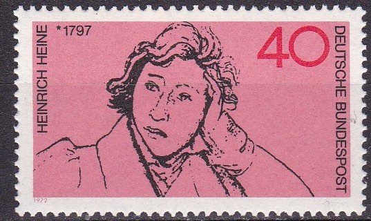 BRD 1972. Michel # 750. Heinrich Heine. Postfriskt merke