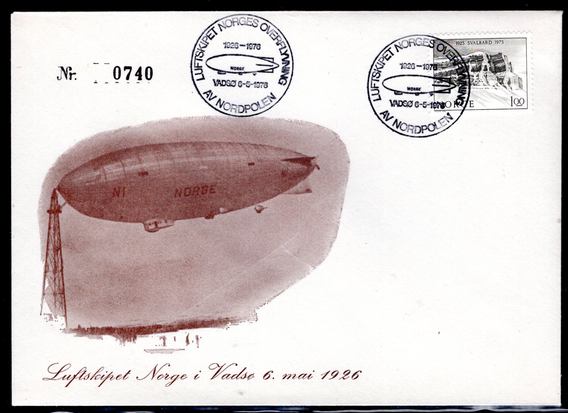 Luftskipet Norge overflyving av Nordpolen st Vadsø 1976 se scan