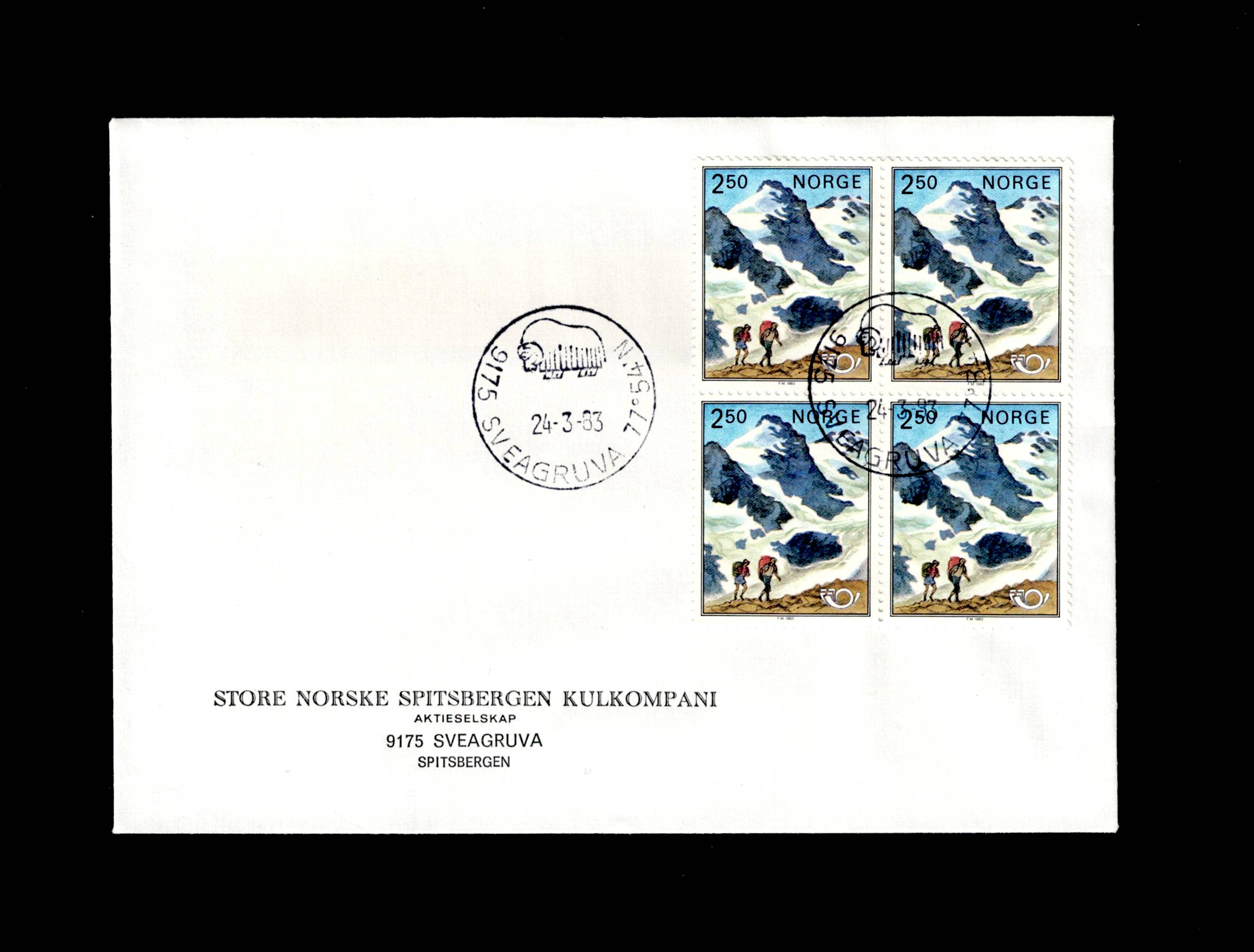 FDC 1983 NK929-930 SVEAGRUVA vignet SNSK