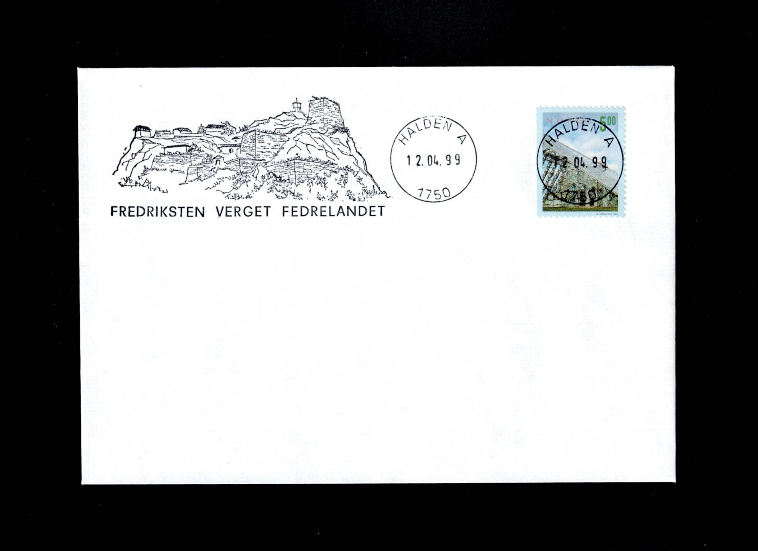 FDC 1999 NK1357 Bv HALDEN vignet Fredriksten