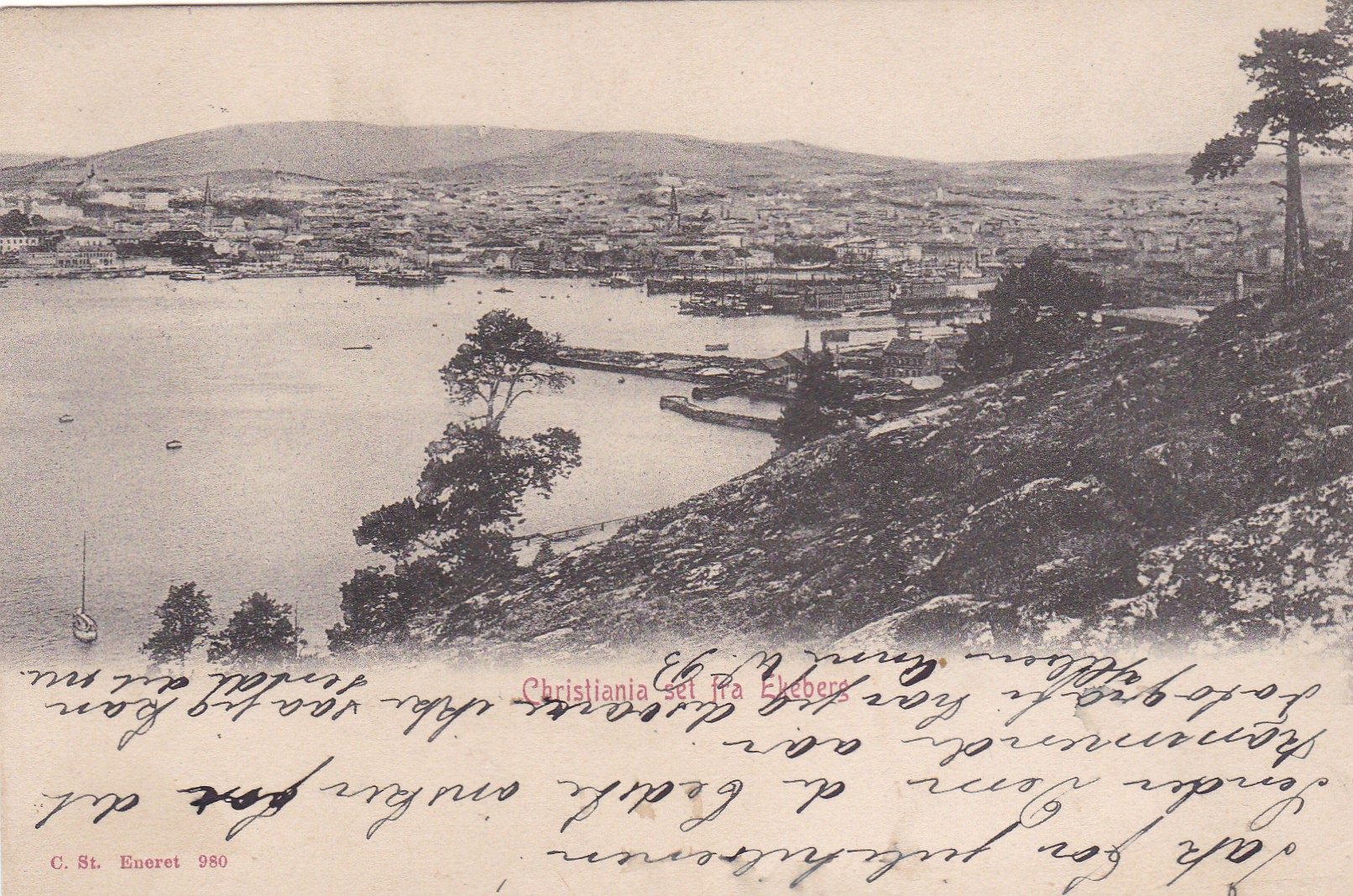 Christiania set fra Ekeberg ( C.St. Eneret 980)
