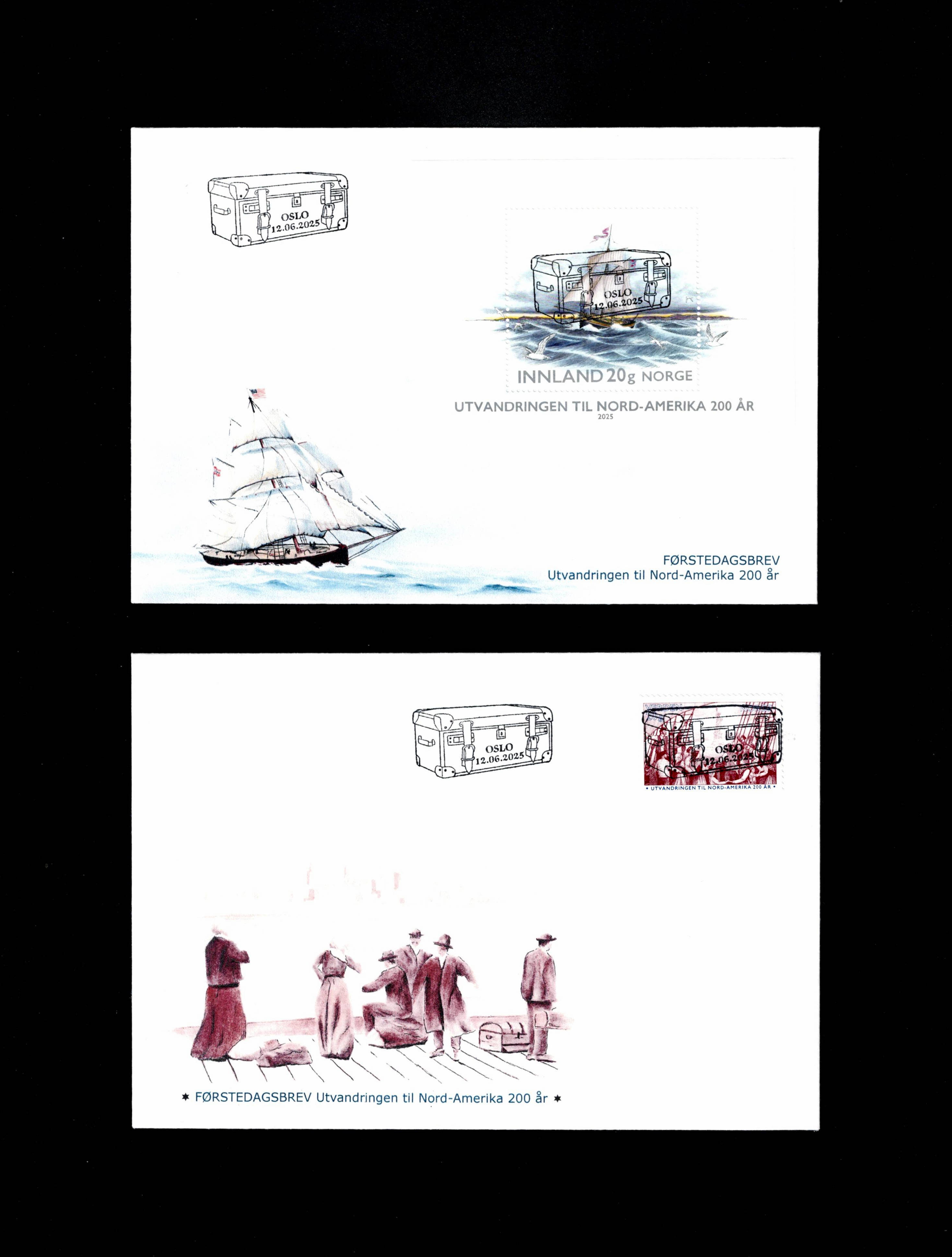 FDC 2025 NK2147-48 Utvandringen vignet MP 12/30