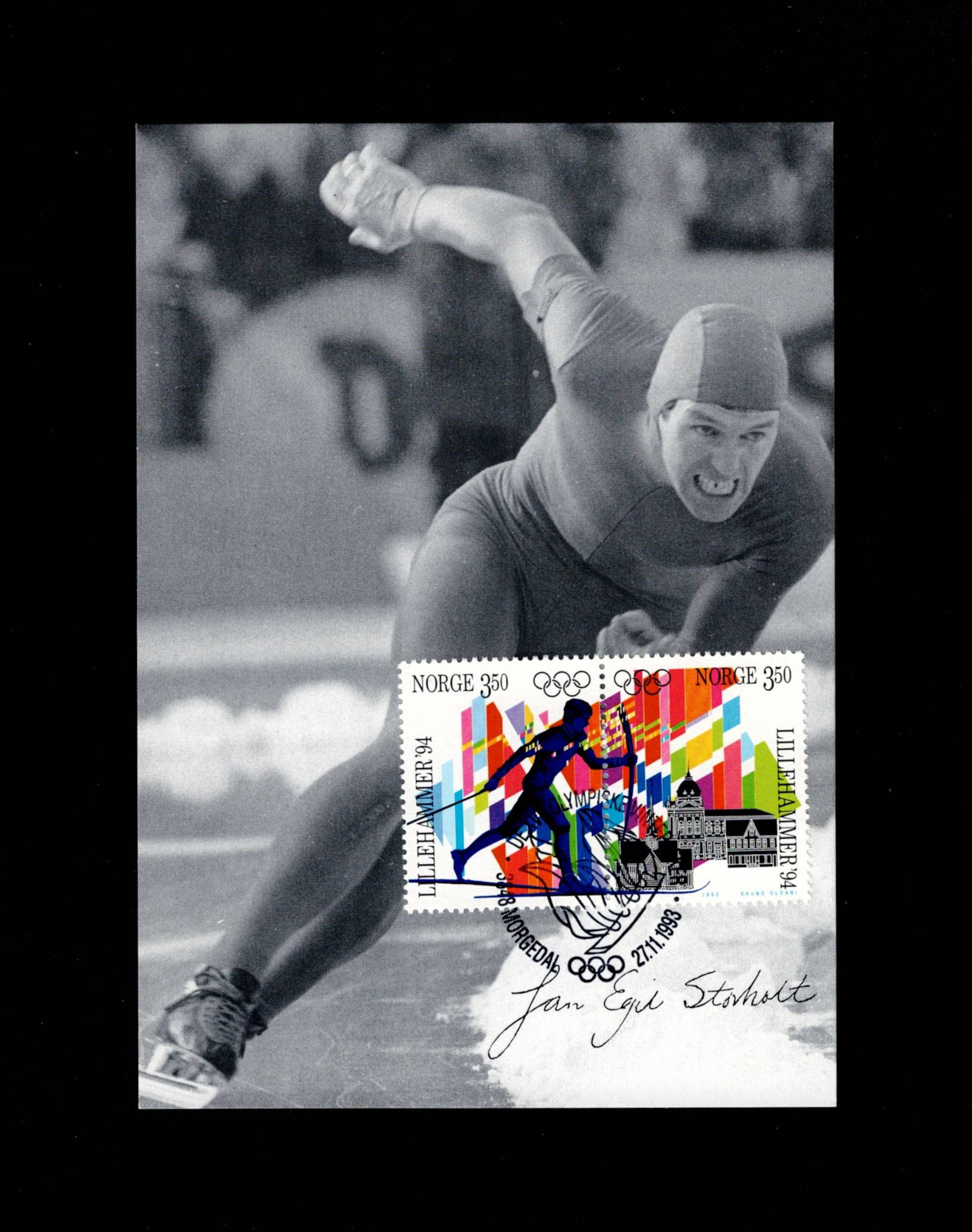 FDC 1993 NK1188-89 Fakkelstafett på Storholt kort