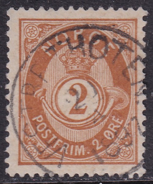 Nk 50b 2 øre brun 20 mm V77