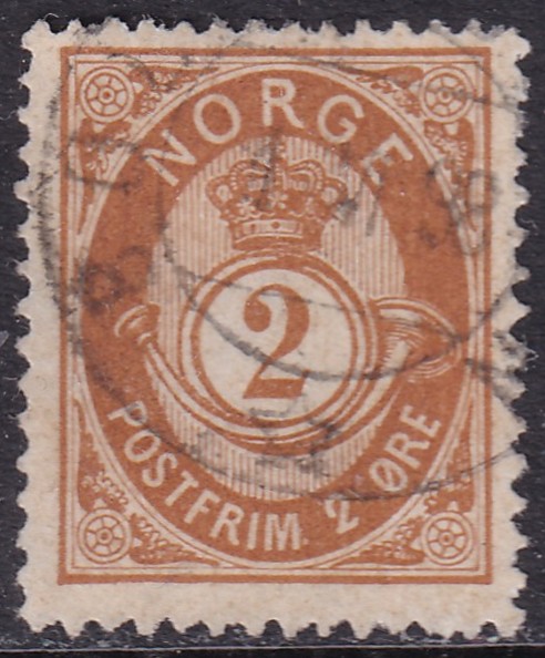 Nk 50c 2 øre brun 20 mm