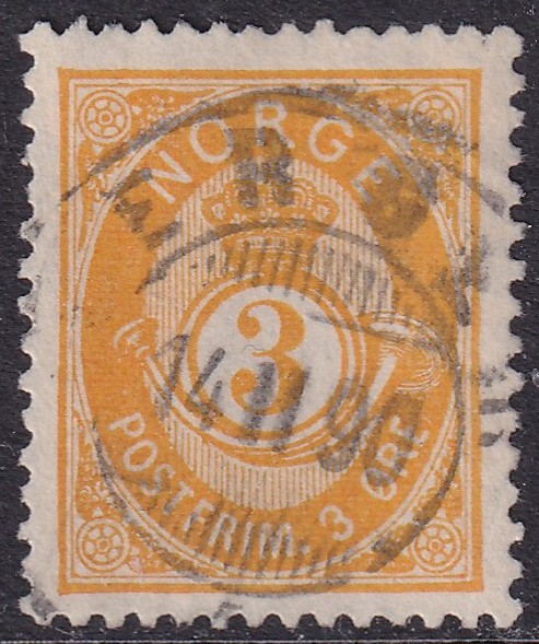 Nk 51 IIc 3 øre oransjegul 20mm