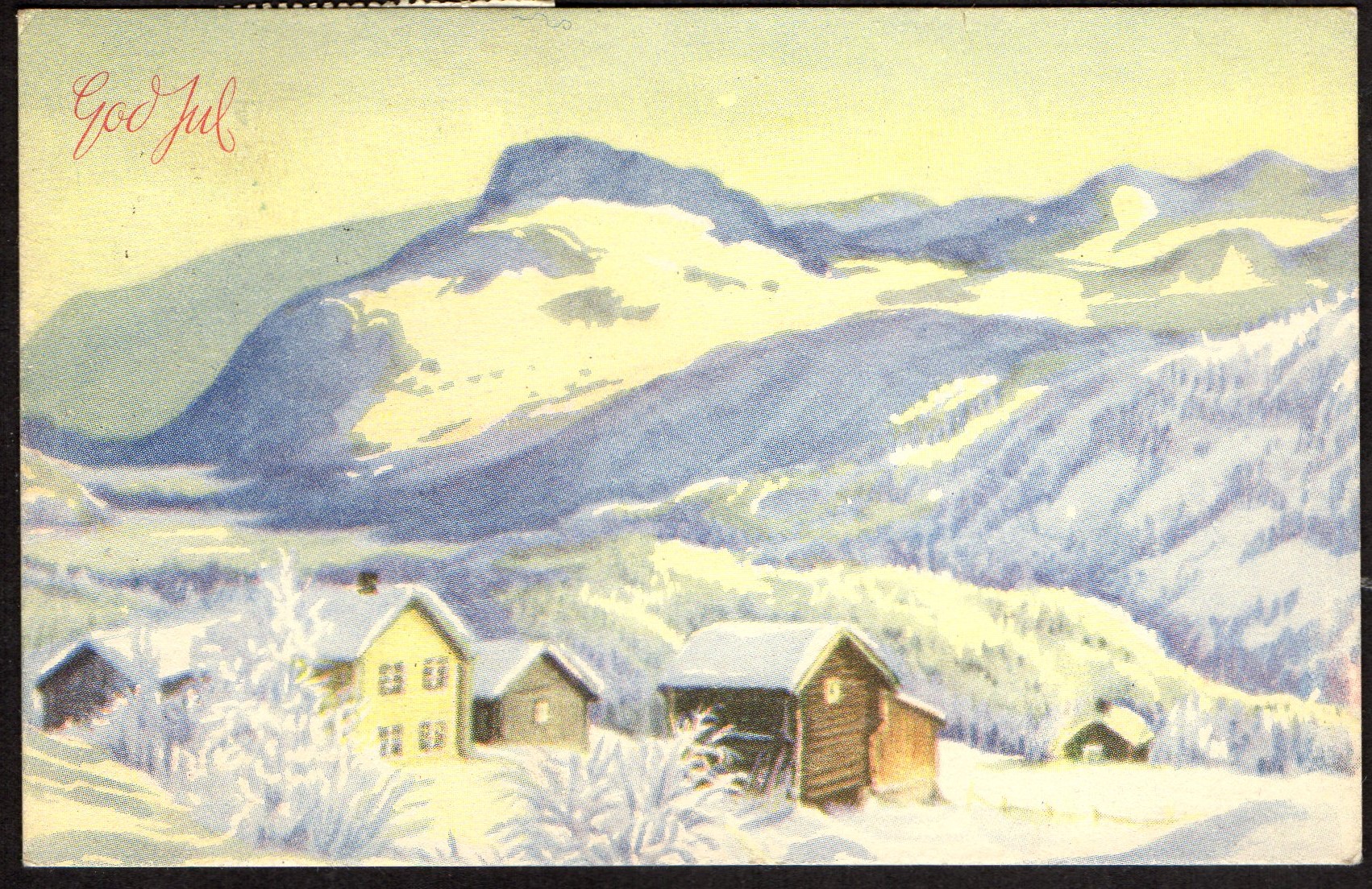 Julekort Mittet st Vikeland 1950 ? Utydelig