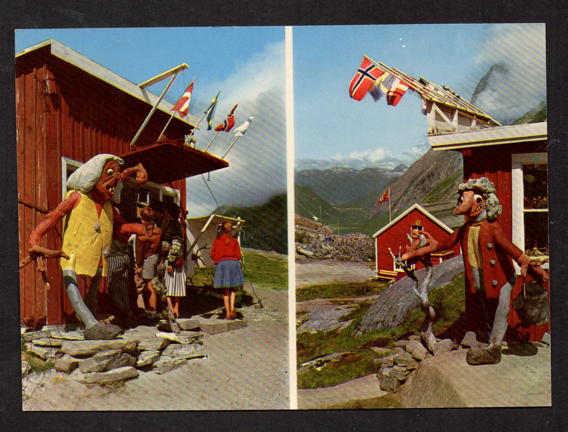 Postkort Trollene på Trollstigen + Motivst Trollstigveien- Aune kort
