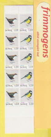 Fugler, , Norge postfrisk hefte NK 861-62 (48975)