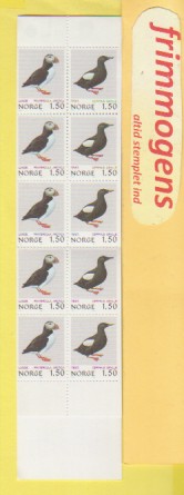 Fugler, , Norge postfrisk hefte NK 877-78 (48976)
