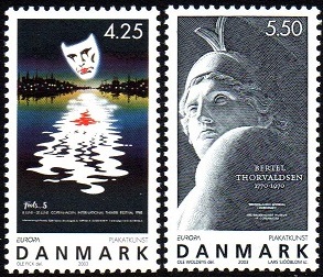 Danmark Afa: 1350-51 - Europafrimerker **