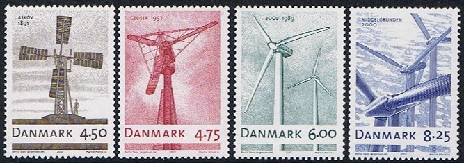Danmark Afa: 1492-95 - Danske vindmøller **