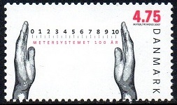 Danmark Afa: 1517 - 100-året for Metersystemet **