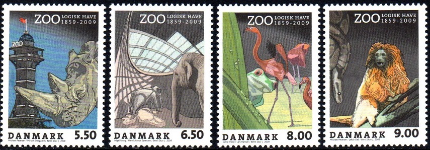 Danmark Afa: 1578-81 - Zoologisk Have 1859-2009 **