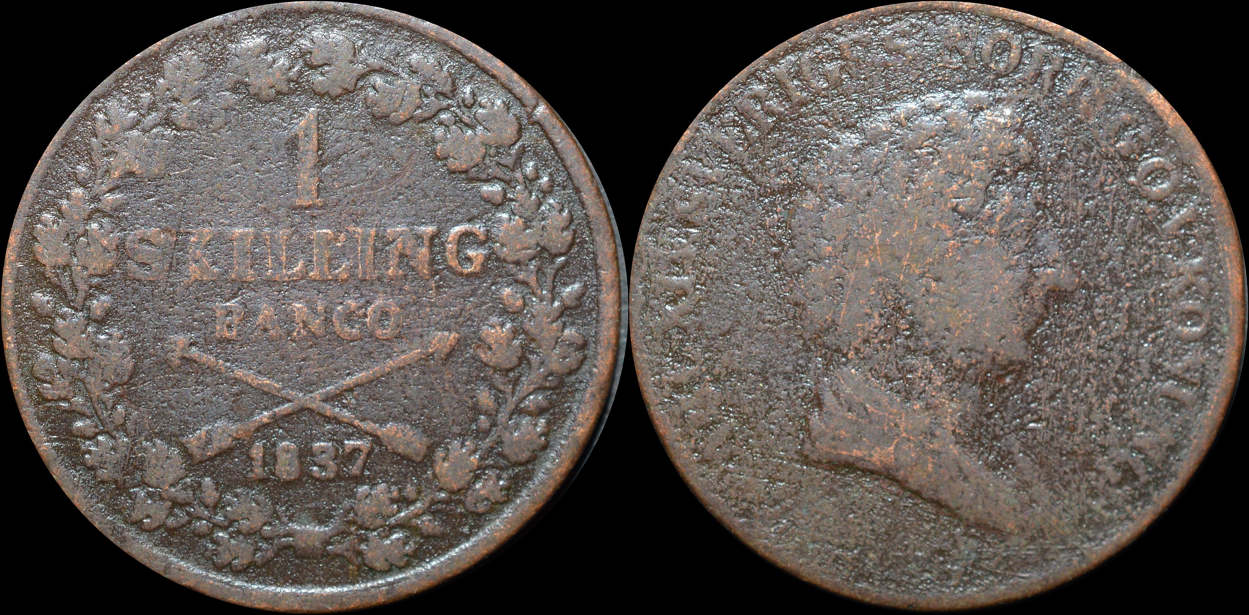 NorCollect:  Sverige 1 Skilling 1837