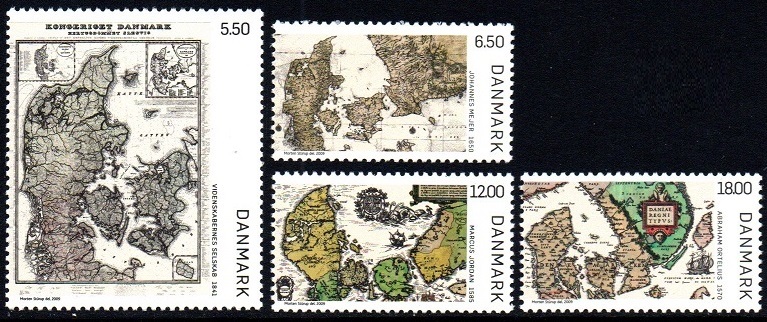 Danmark Afa: 1585-88 - Gamle Danmarkskart **