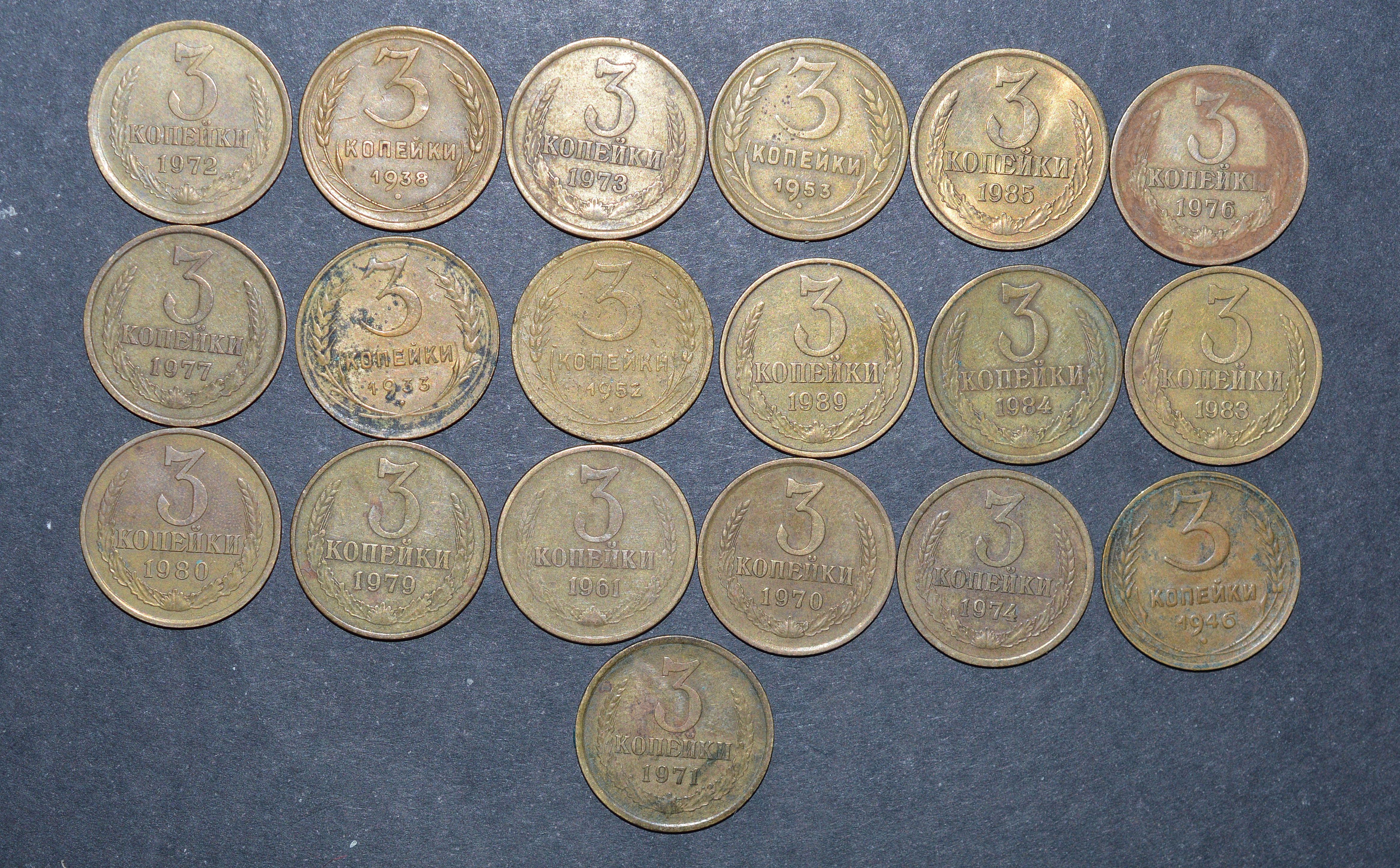 NorCollect:  CCCP 19 x 3 Kopeks 1933-1989