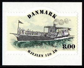 Danmark Afa: 1670 - Hjuldamperen Hjejlen 150 år **
