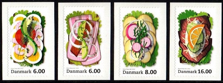 Danmark Afa: 1701-04 - Smørrebrød **